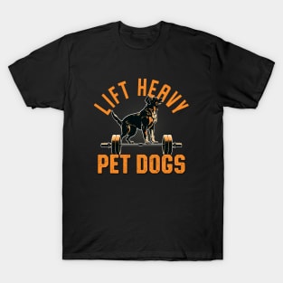 Lift Heavy Pet Dogs Gym Bodybuilder T-Shirt